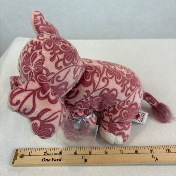 Ganz Webkinz Batik Elephant Plush Toy Pink & White Floral NO CODE - Picture 9 of 9